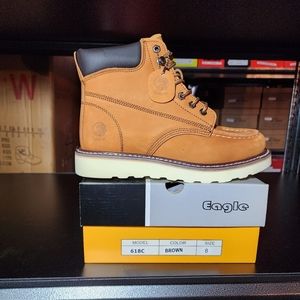 EAGLE 618C NEW BROWN LEATHER BOOTS W/BOX